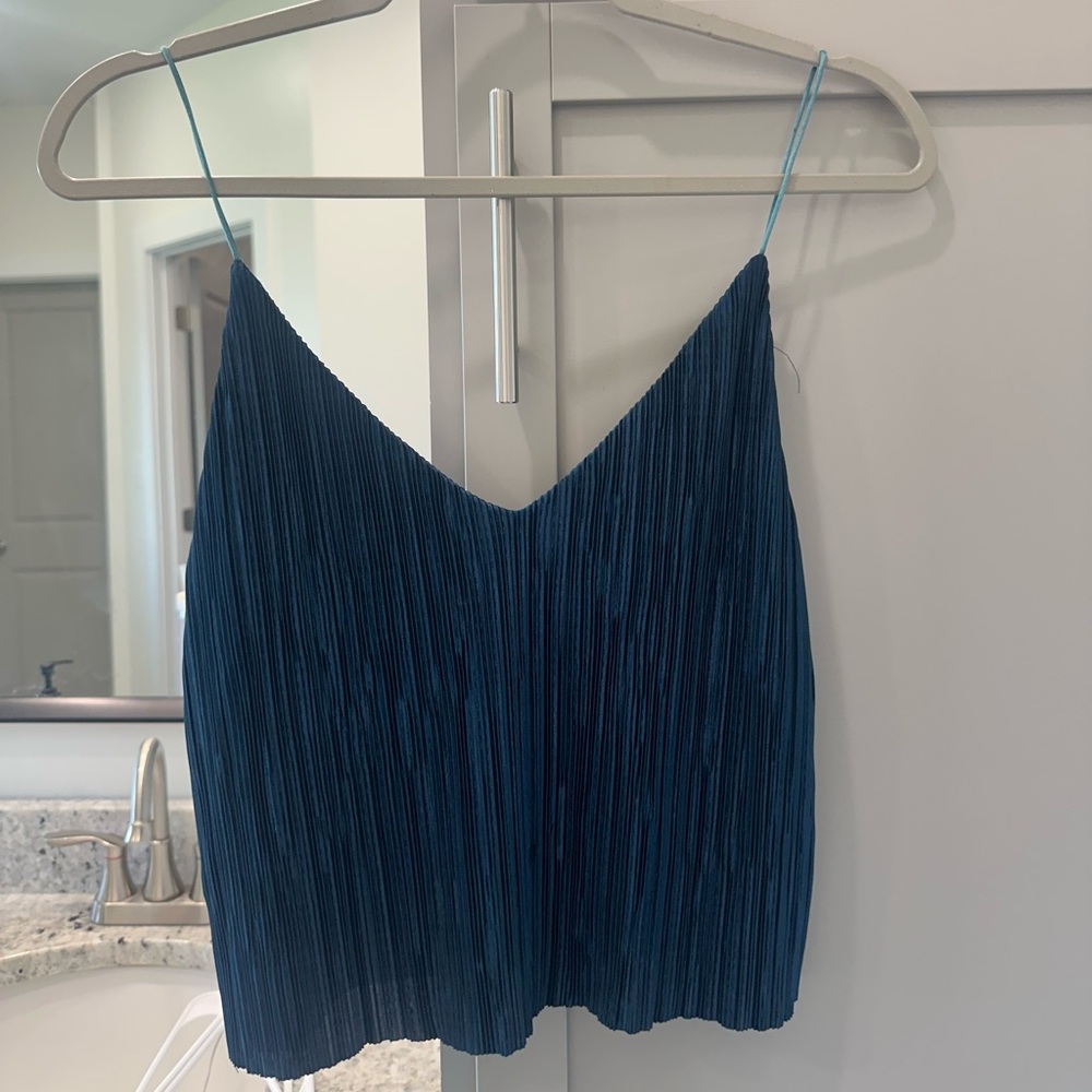 Plisse Crop Top